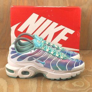 nike air max plus white and light aqua